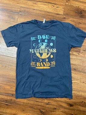 Dave Matthews Band 2023 Tour T-Shirt Large Navy Blue Moon Phase Next Level Brand